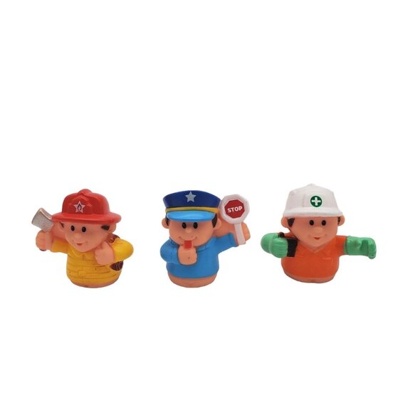 Fisher Price Little People Fireman & Dog & Police Action‎ Figures 1.75" No Legs - Picture 2 of 5